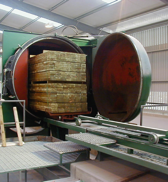 b) Impregnation in a vacuum chamber