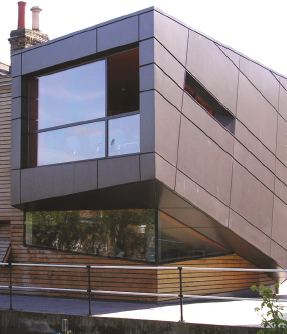 c) Metal rainscreen: Lock-keeper's Centre, University of London, U.K. Architect: Surface Architects