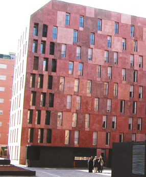 j) Concrete panels: Housing Villaverde, Madrid, Spain. Architect: Chipperfield Architects