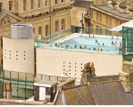 p) Masonry stone and block cavity walls: Thermae Spa, Bath, U.K. Architect: Grimshaw Architects