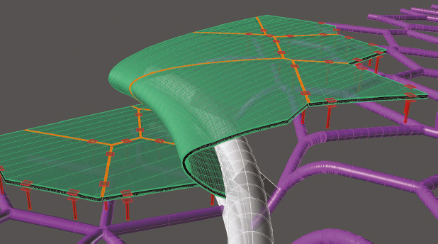 (MCO_01_150) Complex curved glazed roofs