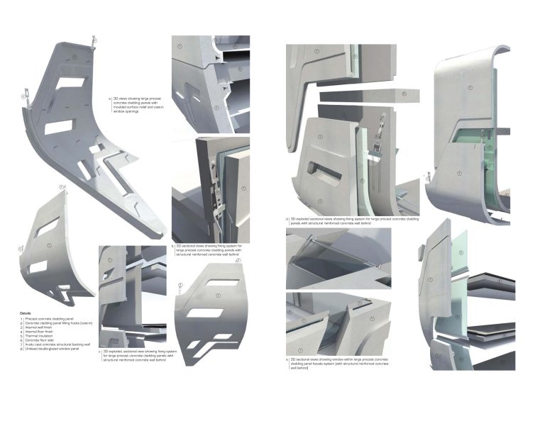 (MCO_01_145) Precast concrete panels for facades of complex geometry
