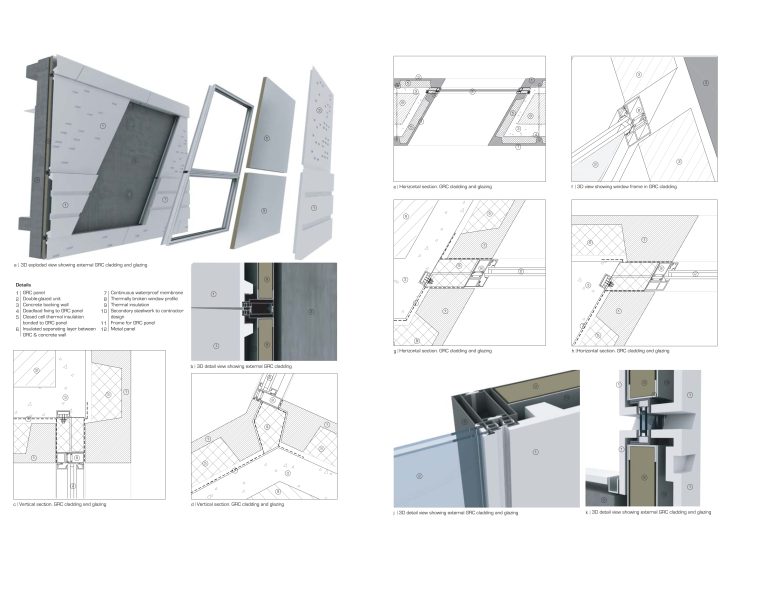 (MCO_01_160) Windows and unitised glazing with GRC cladding